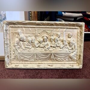 Vintage Holland Mold "The Last Supper" wall plaque Jesus religious Christianity